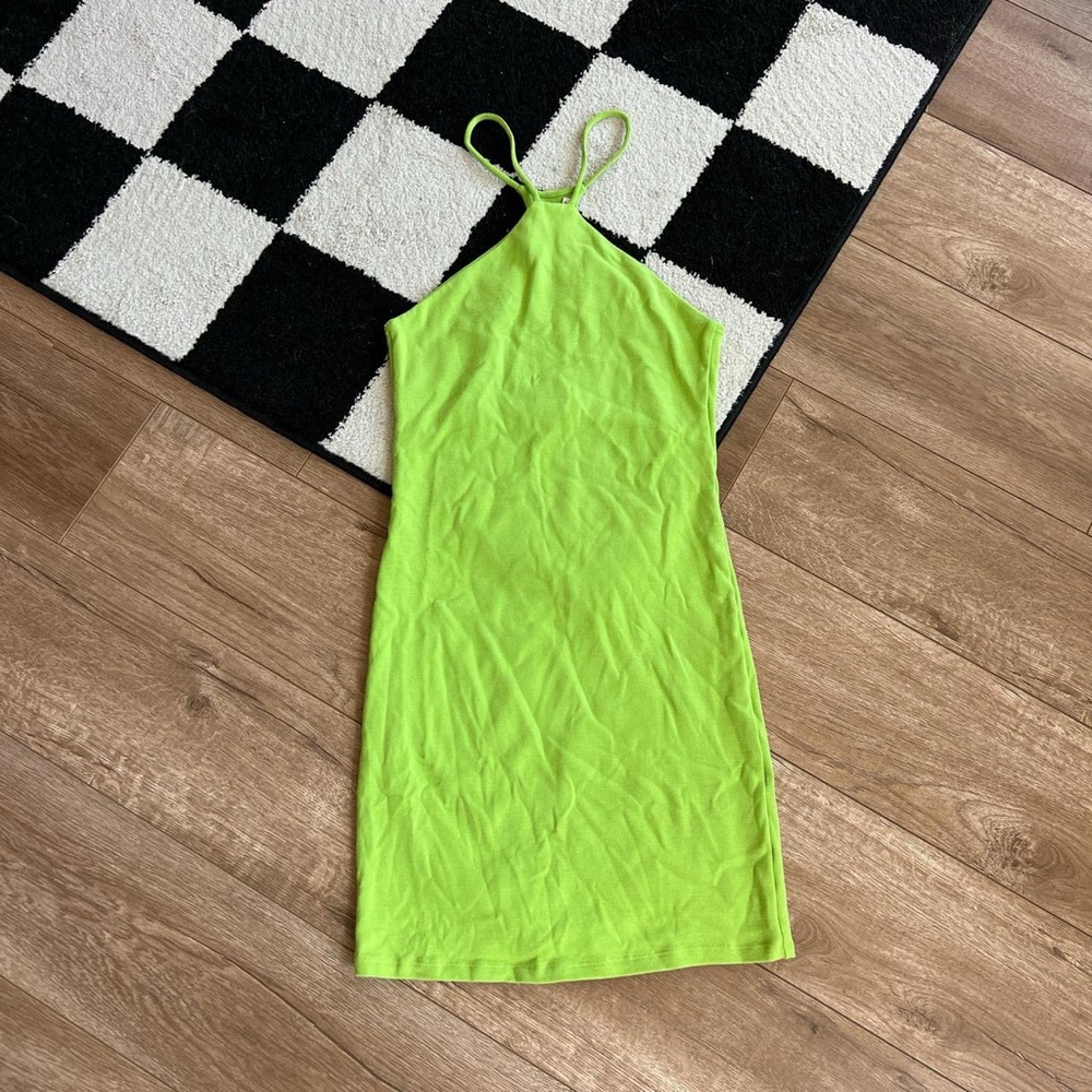 Zara Lime Green halter dress